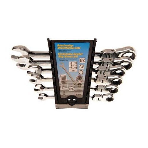  Set of ratchet wrenches - 8 to 19 mm - 6 pieces - UO70850-3 