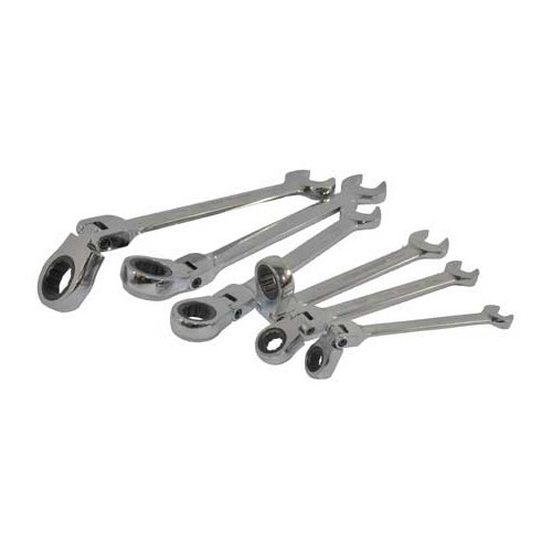  Set of ratchet wrenches - 8 to 19 mm - 6 pieces - UO70850-4 