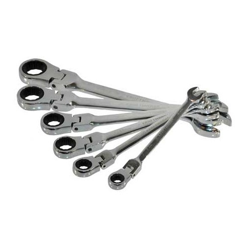  Set of ratchet wrenches - 8 to 19 mm - 6 pieces - UO70850 