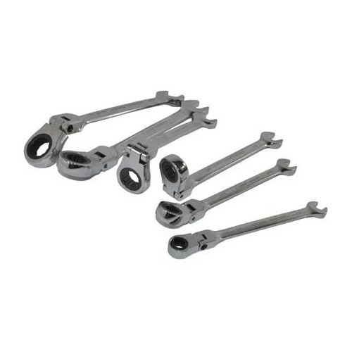  Ratchet spanner set - sizes in inches - 6 pieces - UO70852-2 