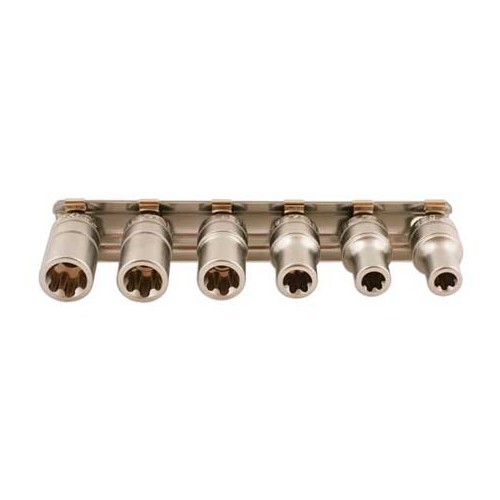  Female Torx plus sockets - 1/4" - 6 pieces - UO85435 