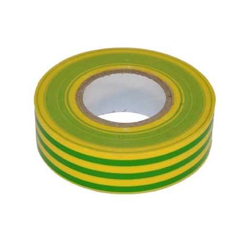  Roll of fire-retardant adhesive tape - green/yellow - 20 m - UO95003 