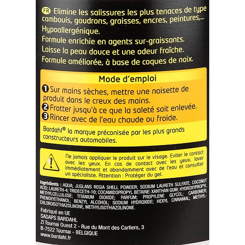 Savon crème avec microbilles BARDAHL pour atelier - pot - 3 Litres - UO99623