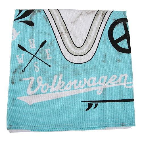 Grembiule da cucina azzurro con logo VW - UX01731