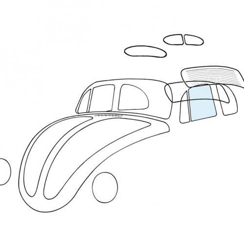     
                
                
    Front left window for VW Beetle 10/52 ->07/64 - VA00111
