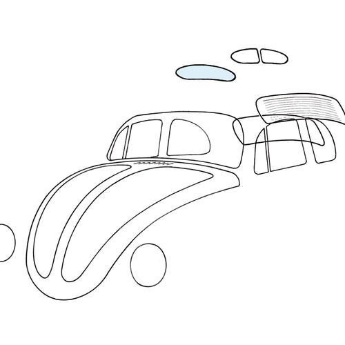     
                
                
    Back window for Volkswagen Beetle Oval 04/1953 ->07/1957 - VA00116
