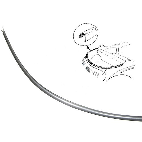  Profil de câble de capotage pour Volkswagen Coccinelle Cabriolet 68 ->79 - VA11809 