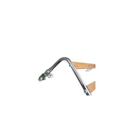 Chrome-plated rear luggage rack with wooden slats for Volkswagen Beetle Convertible (08/67-) - VA12506