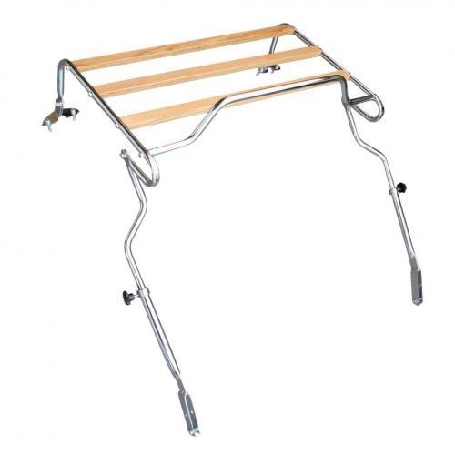     
                
                
    Portapacchi posteriore cromato con doghe in legno per Volkswagen Maggiolino Cabrio (08/67-) - VA12506
