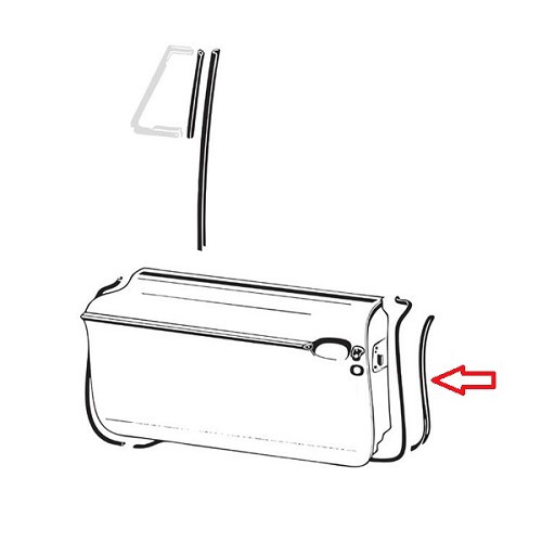 Joints sur montant B pour VOLKSWAGEN Type 34 - VA13003