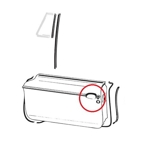 Door handle seals left and right for VOLKSWAGEN Type 34 - VA13004