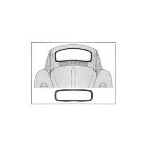  Rear screen seal for Volkswagen Beetle Hatchback from 1953 to 07/57 - VA13119-1 