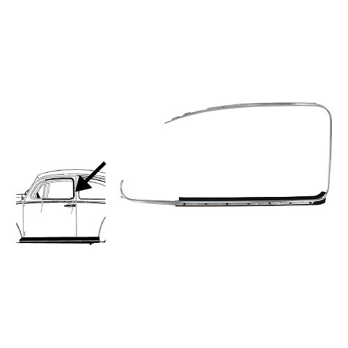  Limpa-vidros cromado exterior esquerdo para Volkswagen Beetle Saloon (08/1964-) - VA131441 