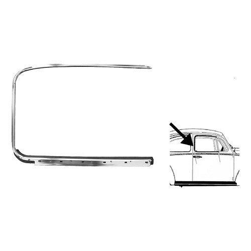  Limpa-vidros exterior direito cromado para Volkswagen Beetle Saloon (09/1952-07/1964) - VA131462 