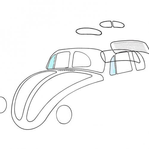     
                
                
    Left door deflector glass for VOLKSWAGEN Beetle (10/1952-07/1964) - VA13166
