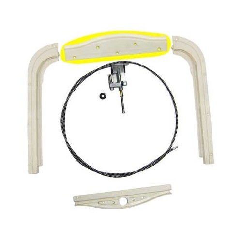 Copri-passacavi per tetto apribile in metallo per Volkswagen Cox 64 ->77 - VA13170