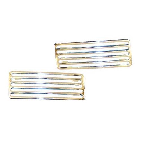  Chrome rear hood grilles for Volkswagen Beetle from 08/69 to 07/71 - 2 pieces - VA13600 