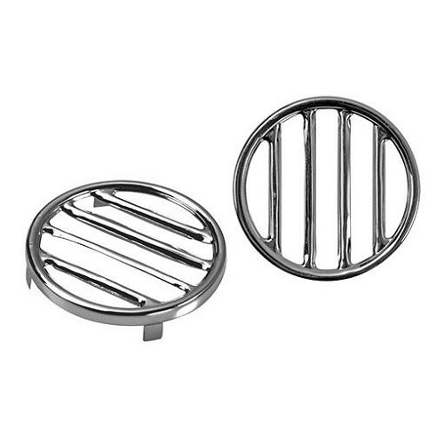     
                
                
    Round chrome horn grills for Volkswagen Beetle Split -&gt;52 - 2 pieces - VA14301
