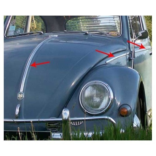  Satz Chromleisten Karosserie für Volkswagen Beetle Deluxe 52 -&gt;62 - VA14700-2 