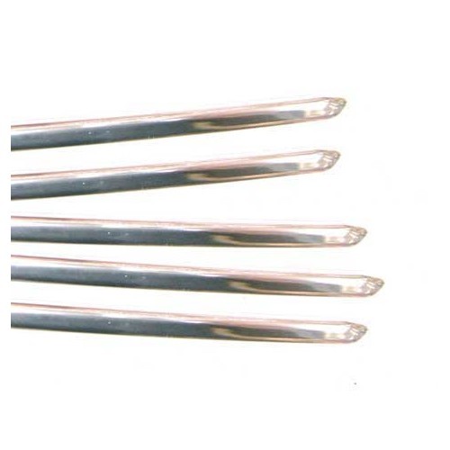     
                
                
    Jeu de baguettes de carrosserie pour Volkswagen Coccinelle Berline 1200, 1300 et Mexico - alu - VA14707
