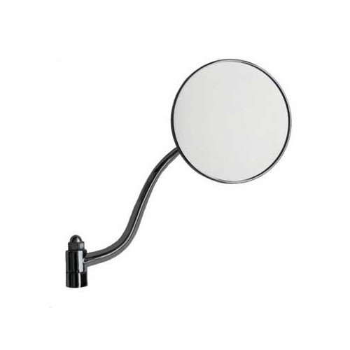  Long chrome round mirror, right, for Volkswagen Beetle (-07/1967)-Superior quality - VA149004 