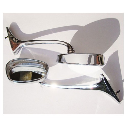  Espelhos retrovisores de pescoço de ganso com viseira com capuz - 2 peças - VA15105-2 