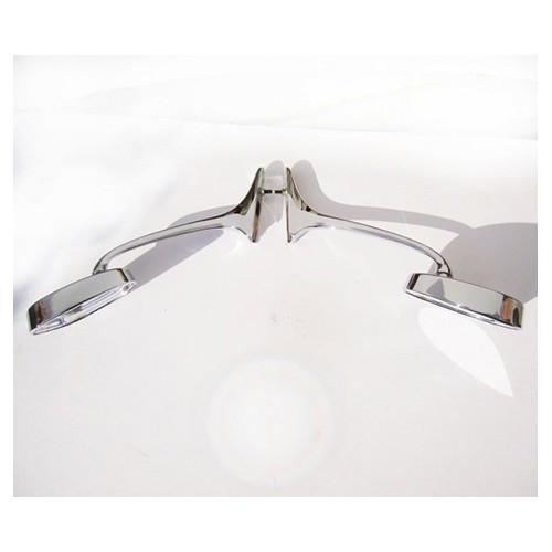 Schwanenhals-Spiegel mit Visier Hooded - 2 Stück - VA15105