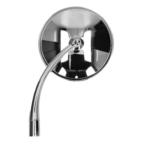  Left-side "right foot" round chrome mirror for Volkswagen Beetle (-07/1967) - VA15114-1 