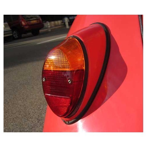  1 Vidro de farol de luz traseira "Europa" para Volkswagen Carocha 61 -&gt;67 e 1200 -&gt;73 - VA15703-3 