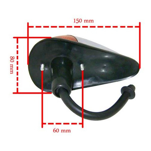 Clignotant d'aile Orange Eco pour VOLKSWAGEN Coccinelle (10/1963-07/1974) - VA16002