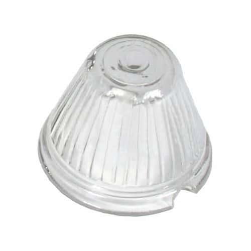  1 white shell-type directionindicator light cover glass on wing for Volkswagen Beetle 55 ->57 & Combi 55 ->63 - VA16038 