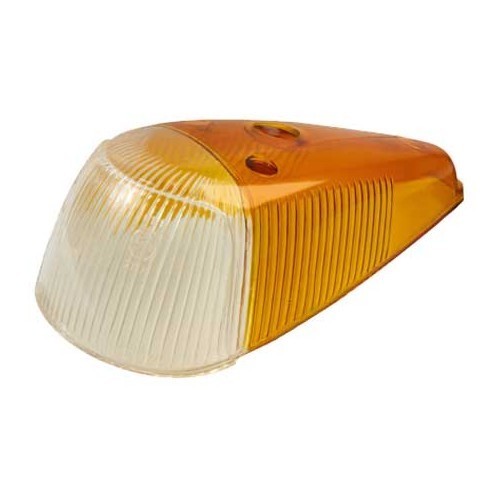  1 white & orange directionindicator light cover glass for Volkswagen Beetle Italy 65-> - VA16053 