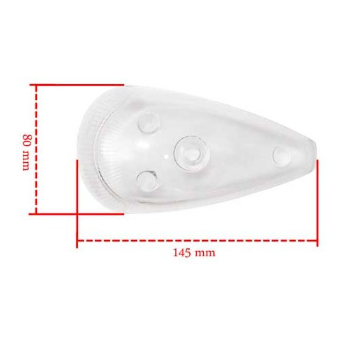 White turn signal glass German quality for VOLKSWAGEN Beetle (10/1963-07/1974) - VA16100