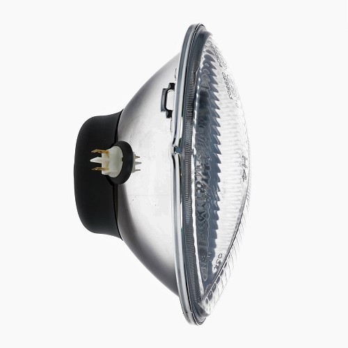  Sealed Beam headlight H4 bulb for VW USA 7" - curved version with nightlight - VA17009-1 