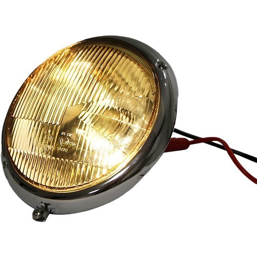  Chromen koplamp compleet met geel glas voor VOLKSWAGEN Kever tot 1967 - VA17016-2 