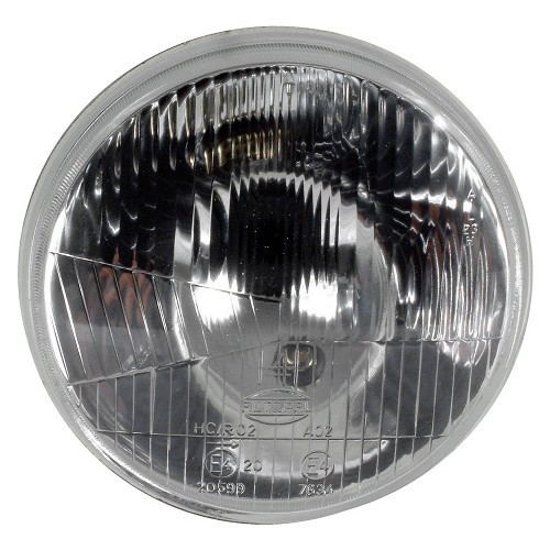 Proiettore Sealed Beam H4 per VW USA 7 - versione piatta con luce notturna - guida a destra - VA17018