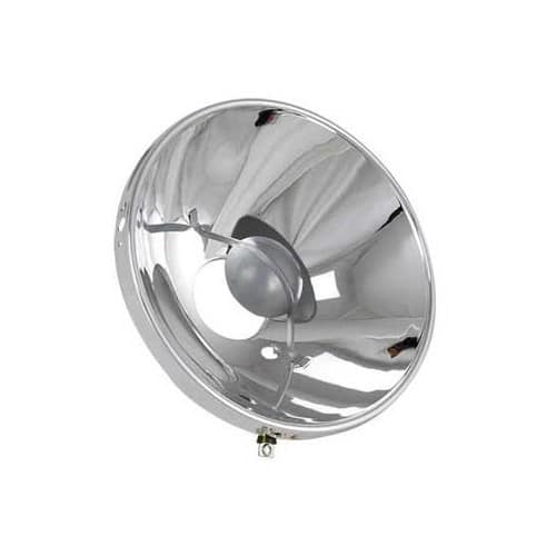  Réflecteur de phare chromé HELLA pour Volkswagen Coccinelle & Combi 68 ->73, avec code européen - VA17508 