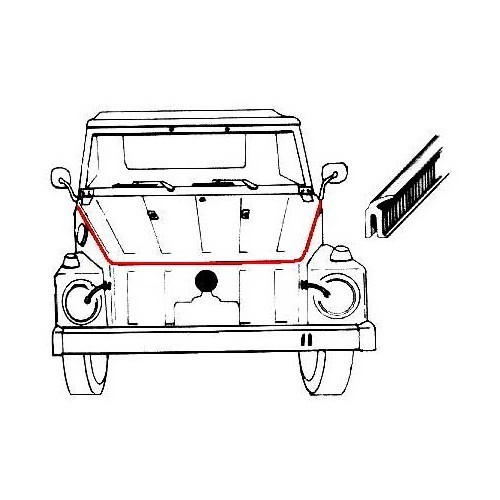     
                
                
    Guarnizione coperchio anteriore per VW 181 - VA18164
