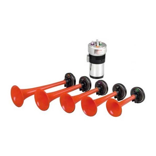     
                
                
    Klaxon " Sur le pont de la river Kwai" 12 Volt 5 trompes - VA19032
