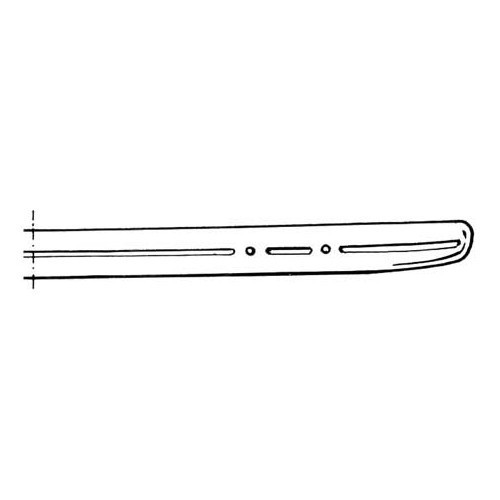 Paraurti posteriore con nervatura cromato da verniciare per Maggiolino Split ->52 - VA20302 