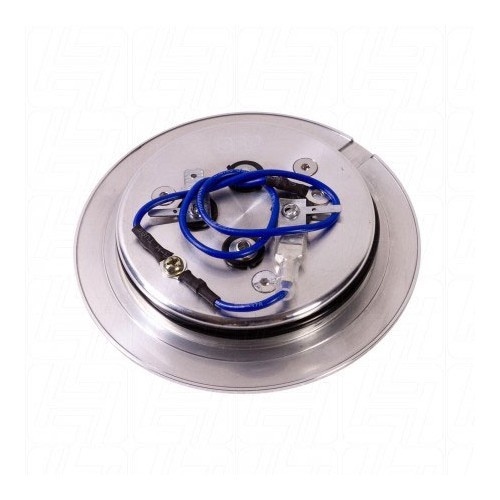  Gepolijste aluminium claxonknop diameter 113 mm voor stuurwiel 9 schroeven - VB00314-1 