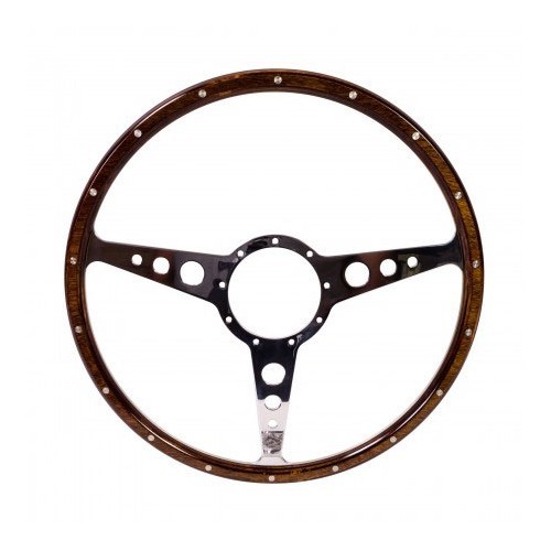  SSP wood rim steering wheel, diameter 16" - mahogany, 18 rivets, 9 holes - VB00320 