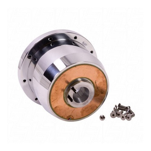  Polished aluminium hub for SSP steering wheel, 9 screws Beetle 74 -> - VB00350-1 