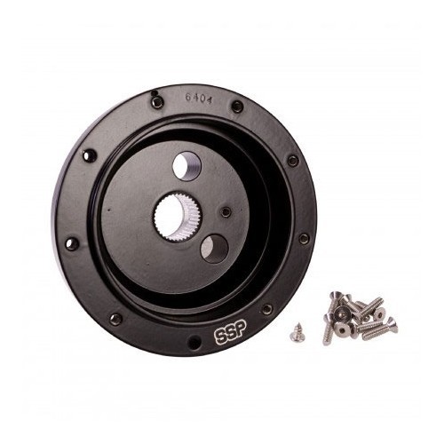     
                
                
    Black aluminium hub for SSP steering wheel, 9 screws for Combi Bay Window 69 ->74 - VB00359
