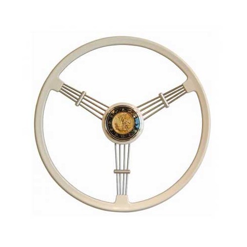  Flat4 white "Banjo" steering wheel for Volkswagen Beetle - VB00400 