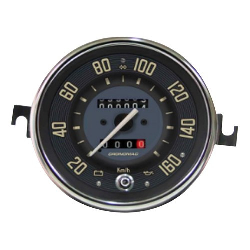     
                
                
    CRONOMAC snelheidsmeter voor VOLKSWAGEN Kever 1200/1300 en Combi Split - 160km/h - VB09004
