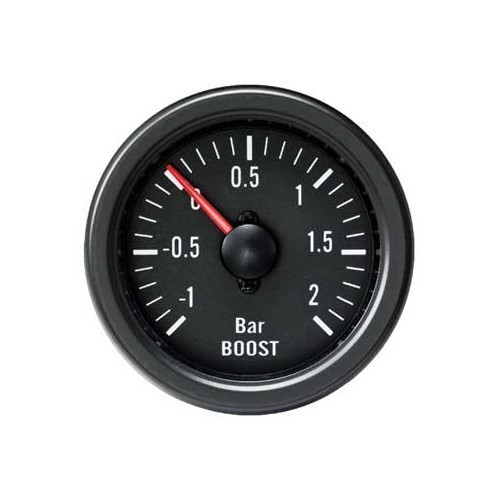  Manomètre de pression de Turbo Noir 52 mm - VB09600 