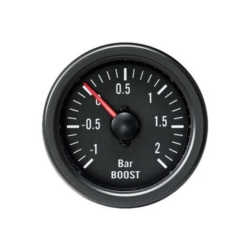  Manomètre de pression de Turbo Noir 52 mm - VB09600 