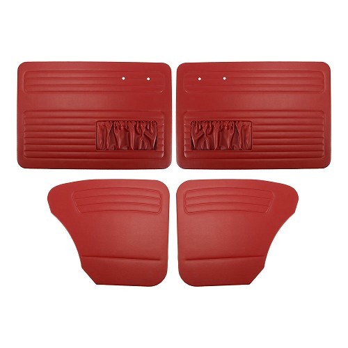  Paneles de puertas TMI de vinilo liso rojo para Volkswagen escarabajo Berlina 56 ->64 - juego de 4 - VB10112717 