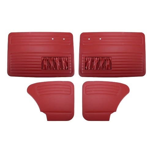  Set of 4 TMI red vinyl door panels for Volkswagen Cox Sedan 65 -&gt;66 - VB10112817 